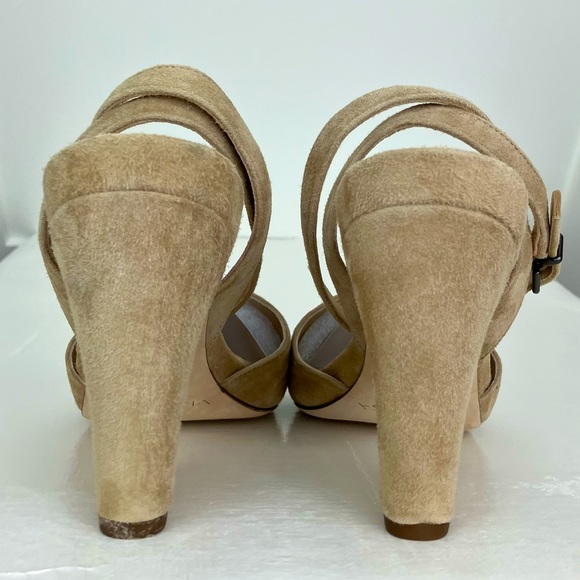 NWOT Via Spiga Piper Ankle Strap Suede Sandals - Picture 6 of 9
